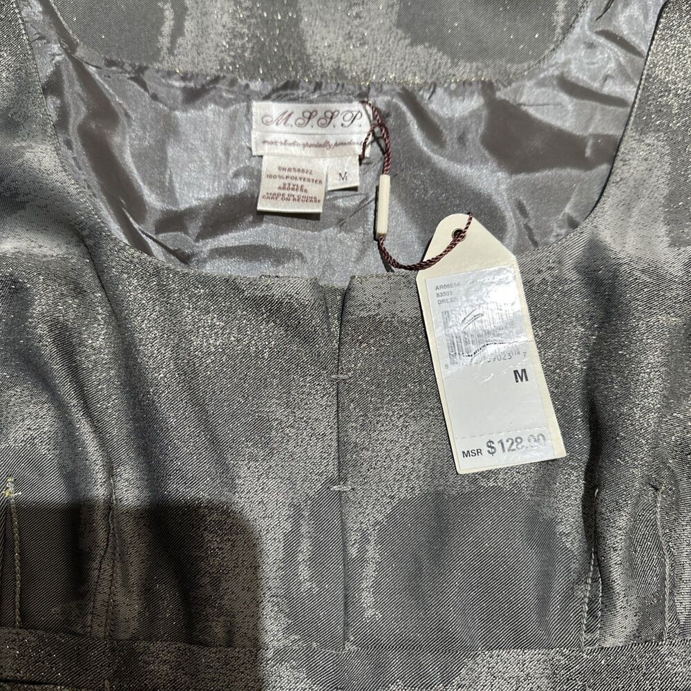 M.S.S.P. Women's Gray Dress With Gold Tone